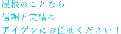 実績のアイゲンにお任せください